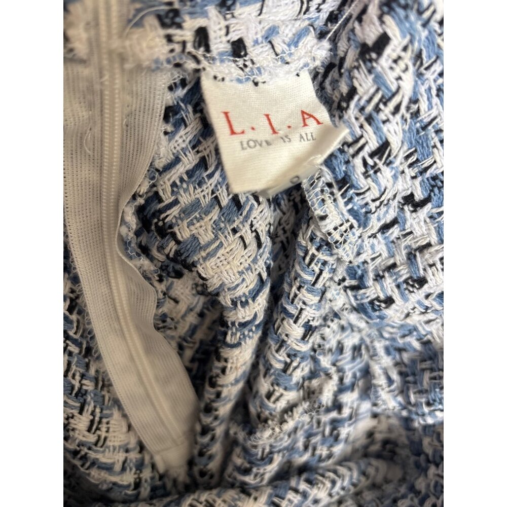 Love Is All Tweed-Style Blue & White Jumper Dress With Pockets, never worn - Picture 6 of 6